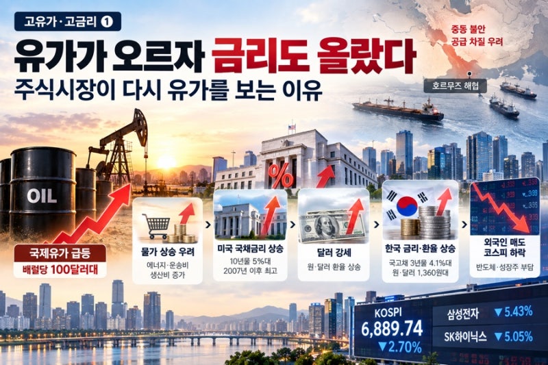 [뉴스에서 투자를 읽다] 고유가·고금리 ①유가가 오르자 금리도 올랐다｜주식시장이 다시 ....