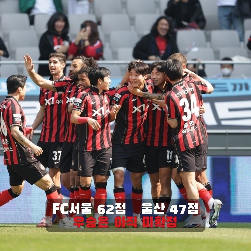 FC서울 62점·울산 47점…K리그1 우승은 아직 확정되지 않았다
