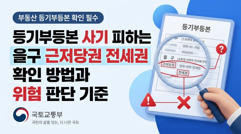 등기부등본 사기 피하는 을구 근저당권 전세권 확인 방법과 위험 판단 기준