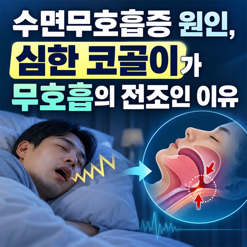 수면무호흡증 원인, 심한 코골이가 무호흡의 전조인 이유