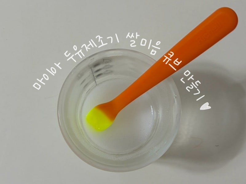 [이유식 기록] 마이아 두유제조기 초기 이유식 만들기 | 쌀미음 큐브 만들기