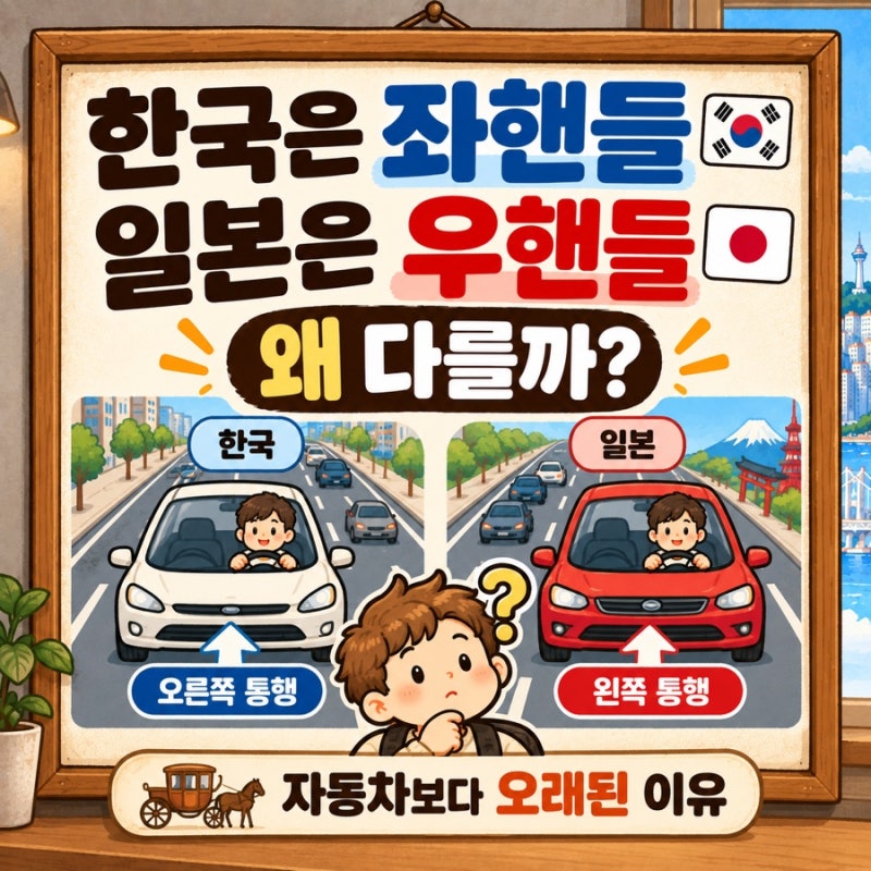 한국은 좌핸들, 일본은 우핸들… 자동차 운전석은 왜 다를까?