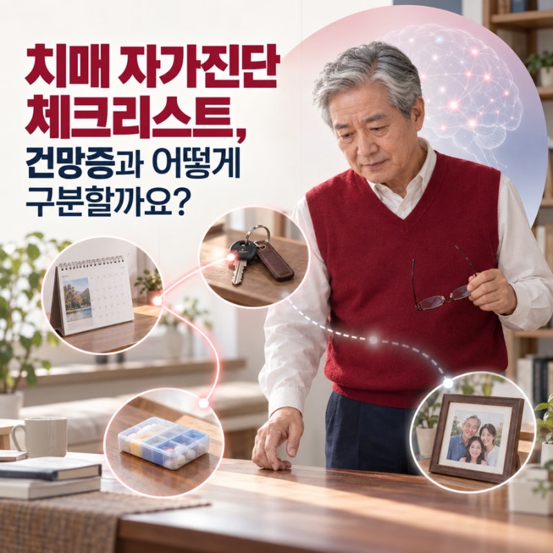 치매 자가진단 체크리스트, 건망증과 어떻게 구분할까요?