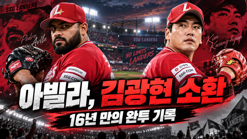 대체 외인 맞아 SSG 아빌라 16년 만에 김광현 기록 소환