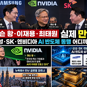 젠슨 황·이재용·최태원 실제 만났다｜삼성·SK·엔비디아 AI 반도체 동맹 어디까지 가나