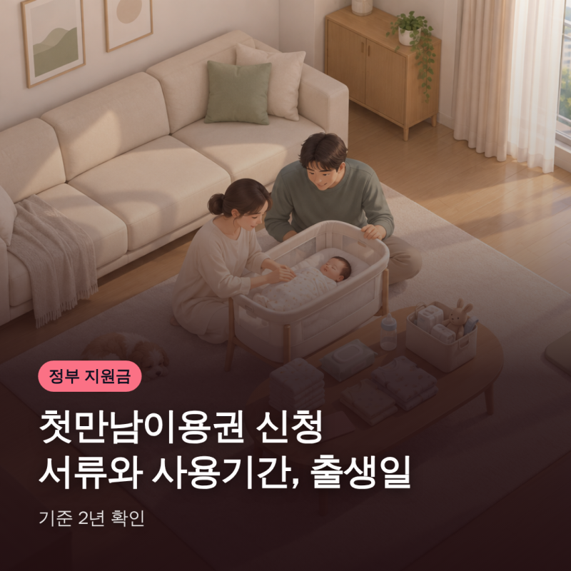 첫만남이용권 신청 서류와 사용기간, 출생일 기준 2년 확인