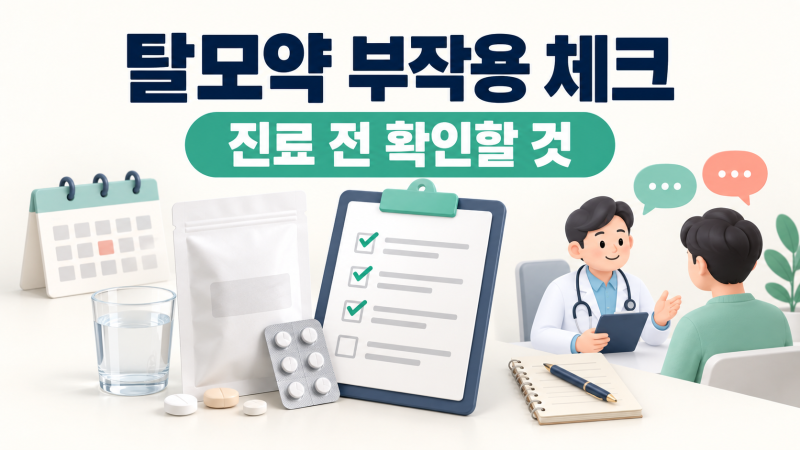 탈모약 부작용이 걱정될 때: 피나스테리드·두타스테리드 체크리스트