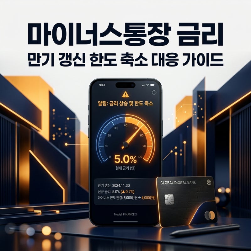 마이너스통장 금리 5% 시대, 만기 갱신 한도 축소 대응 가이드