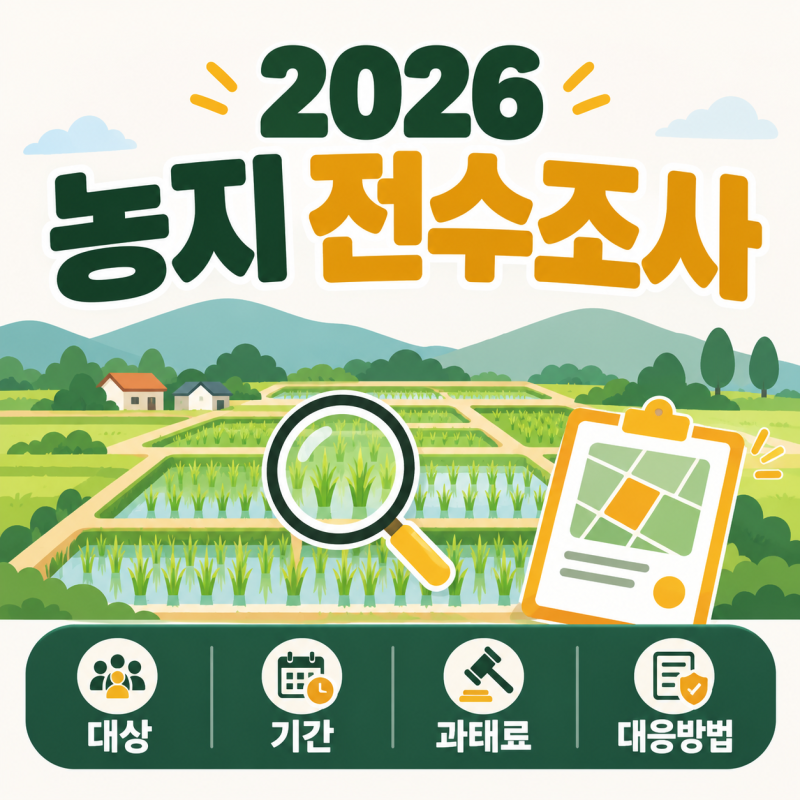 2026 농지 전수조사 대상 확인법, 기간·과태료·대응방법 총정리