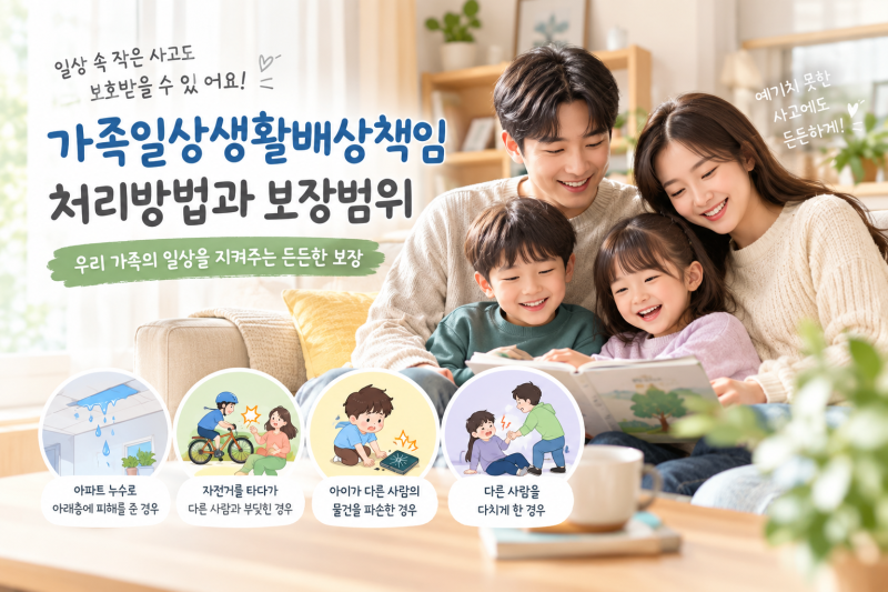 가족일상생활배상책임, 어떤 사고를 보상받을 수 있을까?ㅣ자전거일상배상책임ㅣ누수일상....