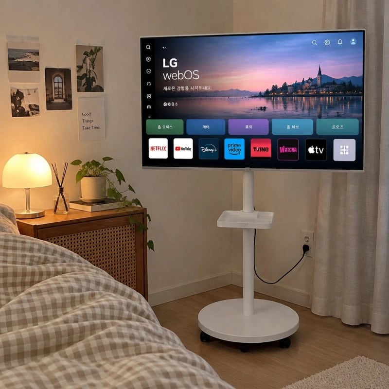 LG 80cm 32인치 이동식 스마트TV 모니터 스탠드 세트 삼탠바이미 스탠바이미 비교 포인트 총정....