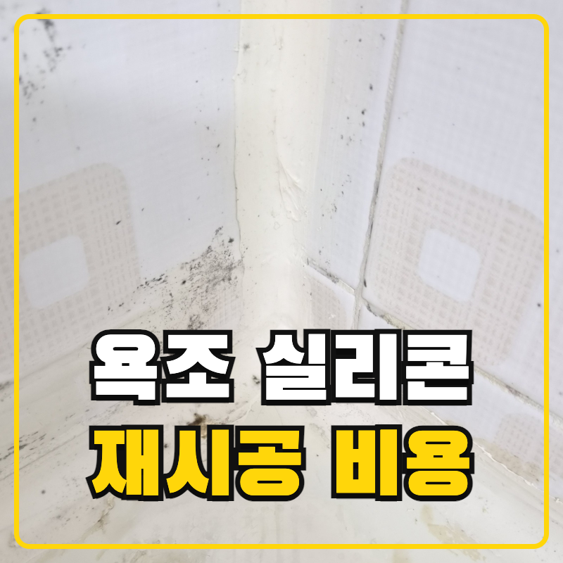 욕조 실리콘 재시공 비용 욕실 코킹 곰팡이 들뜸 제거 작업