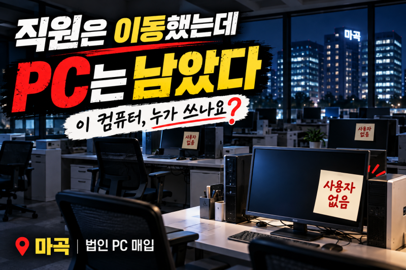 마곡 컴퓨터 매입, 조직개편 후 남은 법인 PC 그냥 폐기해도 될까요?