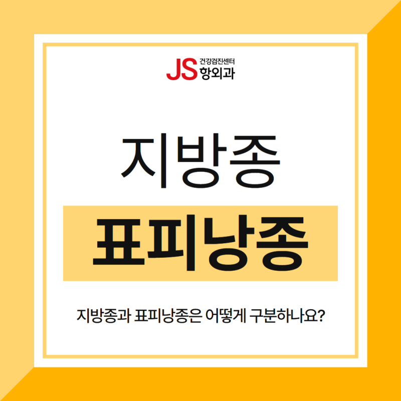 지방종과 표피낭종은 어떻게 구분하나요? 금호동외과