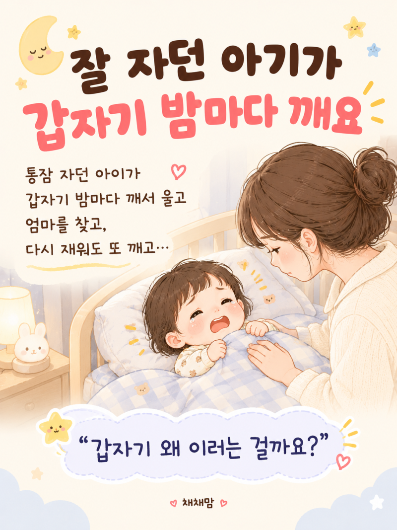 잘 자던 아기가 갑자기 밤마다 깨요 원인부터 대처법, 병원 가야 할 때까지 총정리