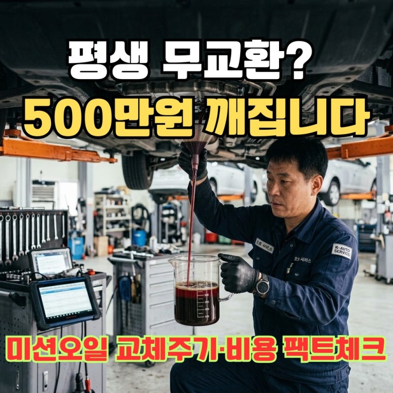 미션오일 교체주기 평생 무교환이라고? 몇십만 원 아끼려다 수백 깨지는 이유와 비용 총정리