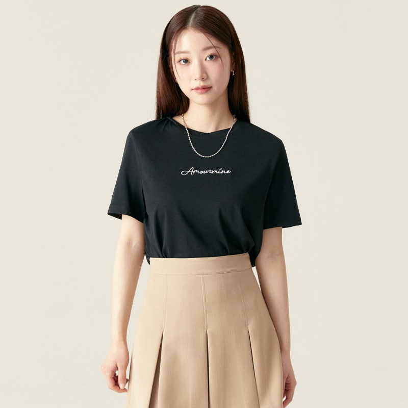 로엠 티셔츠 RMHWF23R11 여름 데일리룩 가격 체감 후기