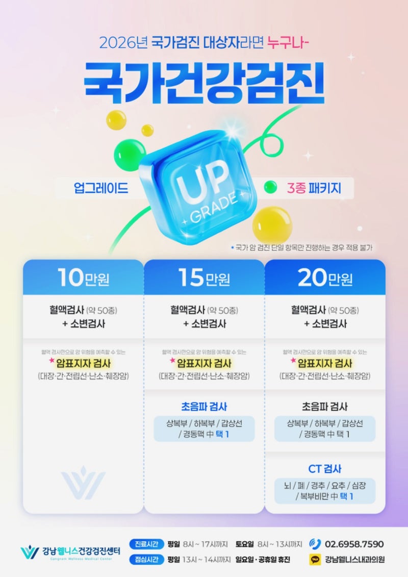 서울 국가검진 대상 연령과 국가검진 검사 종류