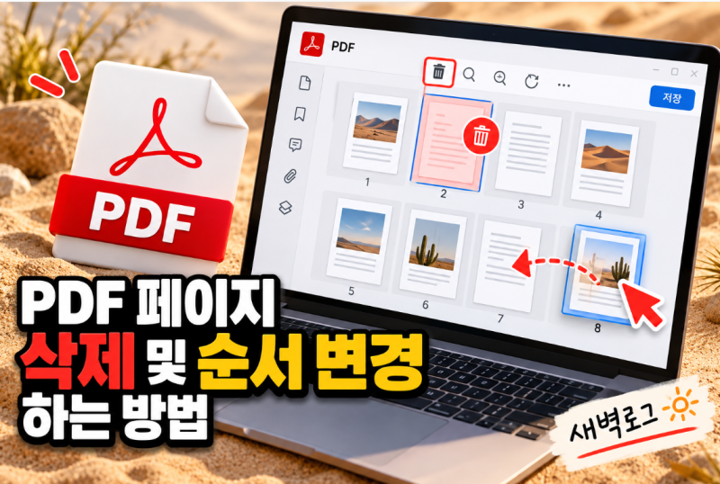 PDF 페이지 삭제 및 순서 변경하는 방법, 원하는 페이지만 간단하게 정리하기