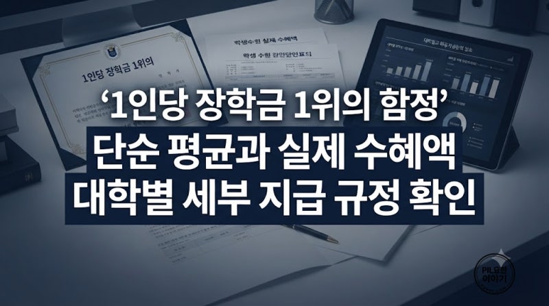 ‘학생 1인당 장학금’이 많으면, 나도 그만큼 받을까요?