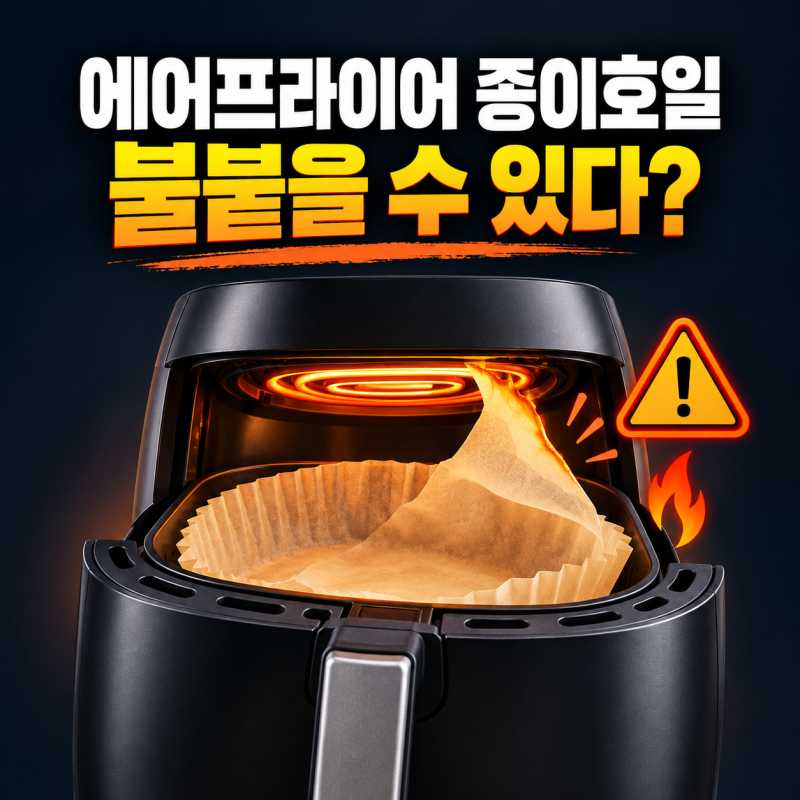 에어프라이어에 종이호일을 깔면 위험할까? 불이 붙는 사용법과 주의사항