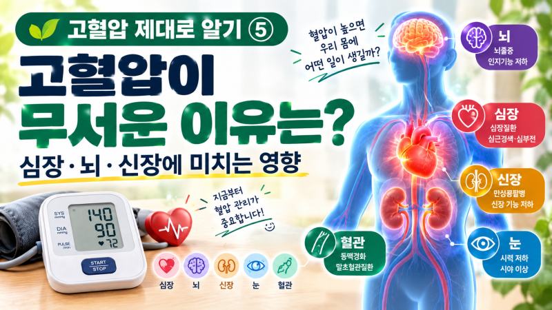 고혈압 방치하면 어떻게 될까?｜심장부터 신장·눈까지 알아보기