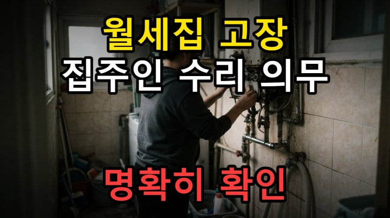 월세집 고장 보일러 누수 곰팡이, 집주인 수리 의무 확인 기준