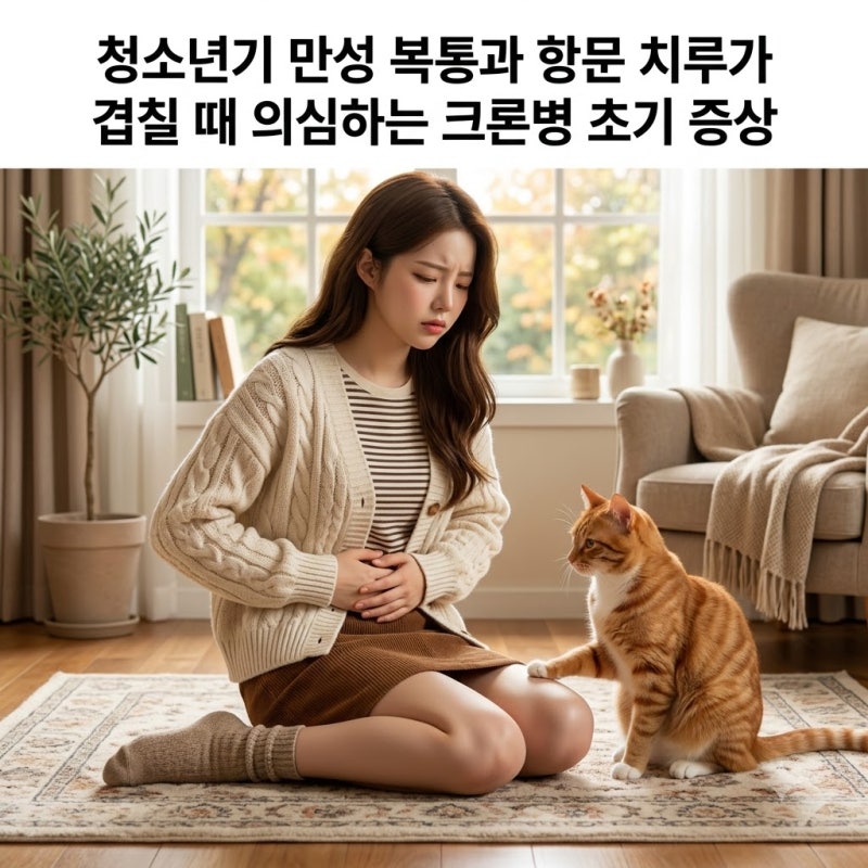 청소년기 만성 복통과 항문 치루가 겹칠 때 의심하는 크론병 초기 증상