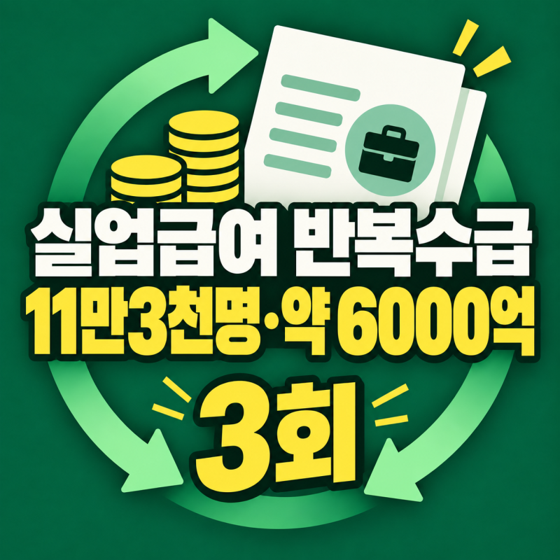 실업급여 반복수급 11만명 · 6000억, 제도는 어떻게 달라질까