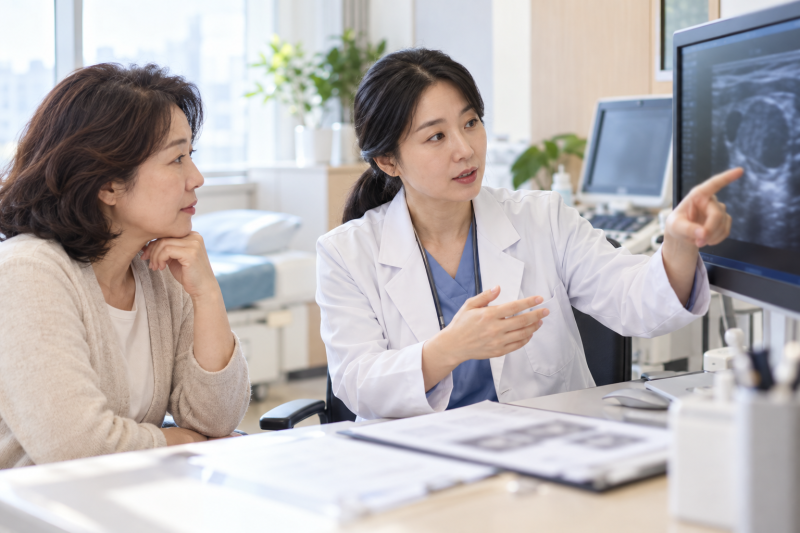 갑상선 결절 조직 검사 결과가 ‘암 의심’이라면? 베데스다 V와 유두암 의심 소견 이해하기