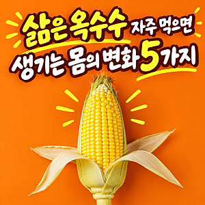 삶은 옥수수 효능 영양성분 당뇨 주의점