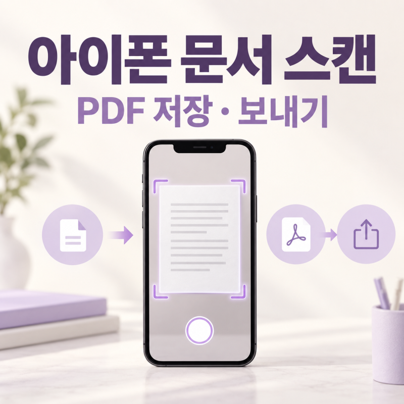 아이폰 문서 스캔 방법, PDF 저장하고 보내는 순서