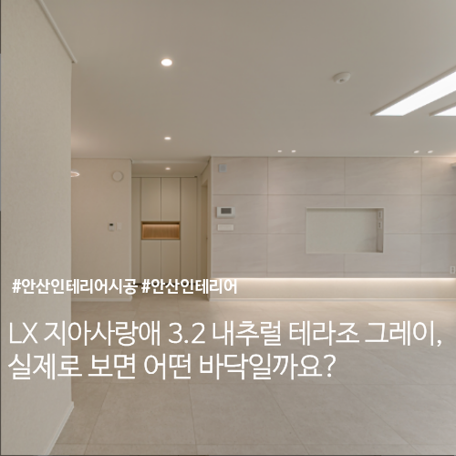 LX 지인 지아 사랑애 3.2 내추럴 테라조 그레이, 실제로 보면 어떤 바닥일까요?
