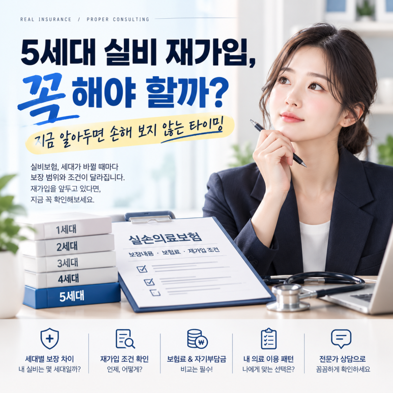 5세대 실비 재가입, 꼭 해야 할까? 지금 알아두면 손해 보지 않는 타이밍