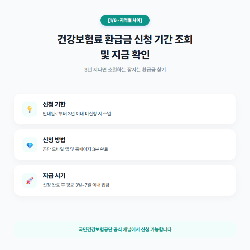 건강보험료 환급금 신청 기간 대상 조회 및 지급일 방법