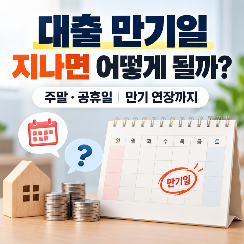 대출 만기일 지나면 어떻게 될까? 주말·공휴일이면?