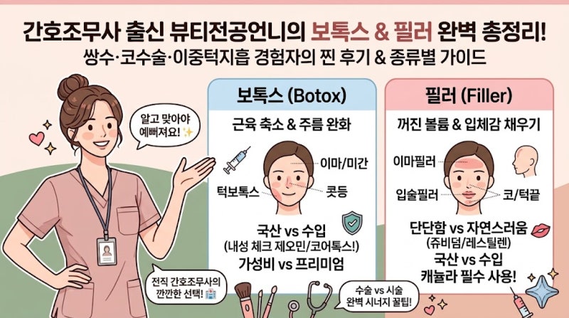 보톡스 종류 & 필러 종류 총정리! 쌍수·코수술·지흡까지 다 해본 간호조무사 출신 뷰티전공....