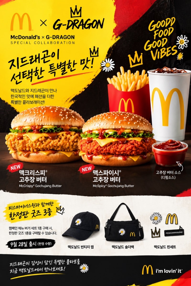 맥도날드 지드래곤 콜라보 총정리 ㅣ신메뉴와 굿즈 알아보기