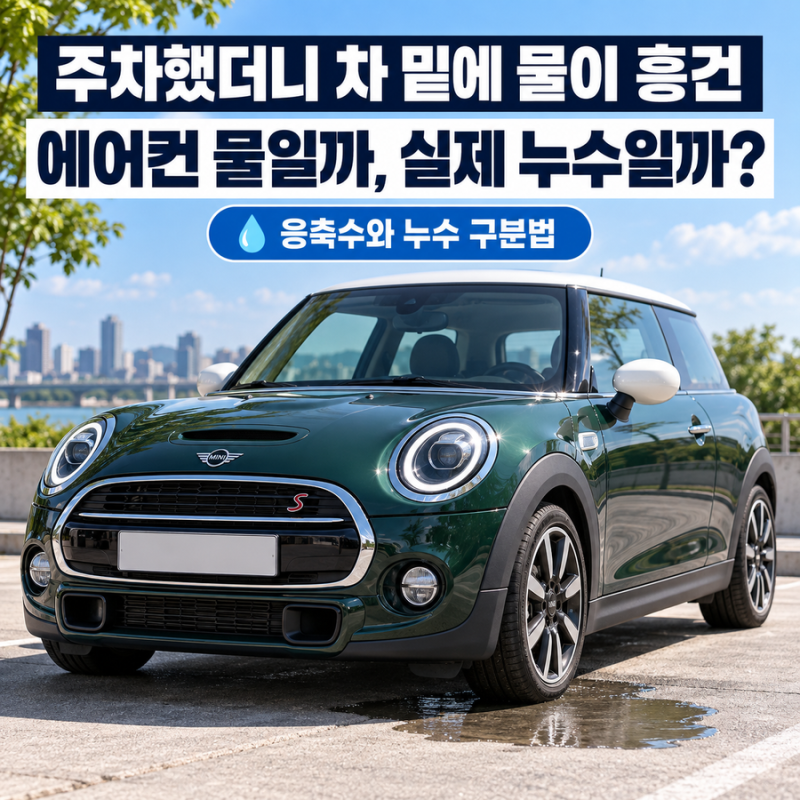 주차했더니 차 밑에 물이 흥건하다면 고장일까? 에어컨 응축수와 실제 누수 구분법