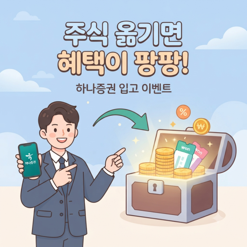 주식만 옮겨도 10만 원 쿠폰이? 하나증권 파격 이벤트 혜택 챙기기