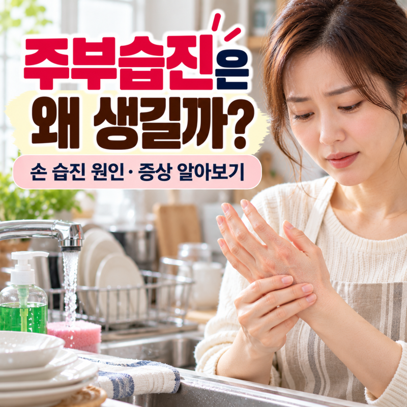 주부습진은 왜 생길까? 손 습진 원인·증상과 접촉성 피부염과의 관계
