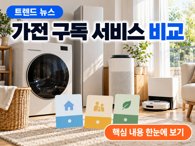 가전 구독 서비스 비교, 삼성과 LG 중 우리 집에 딱 맞는 관리 옵션은?