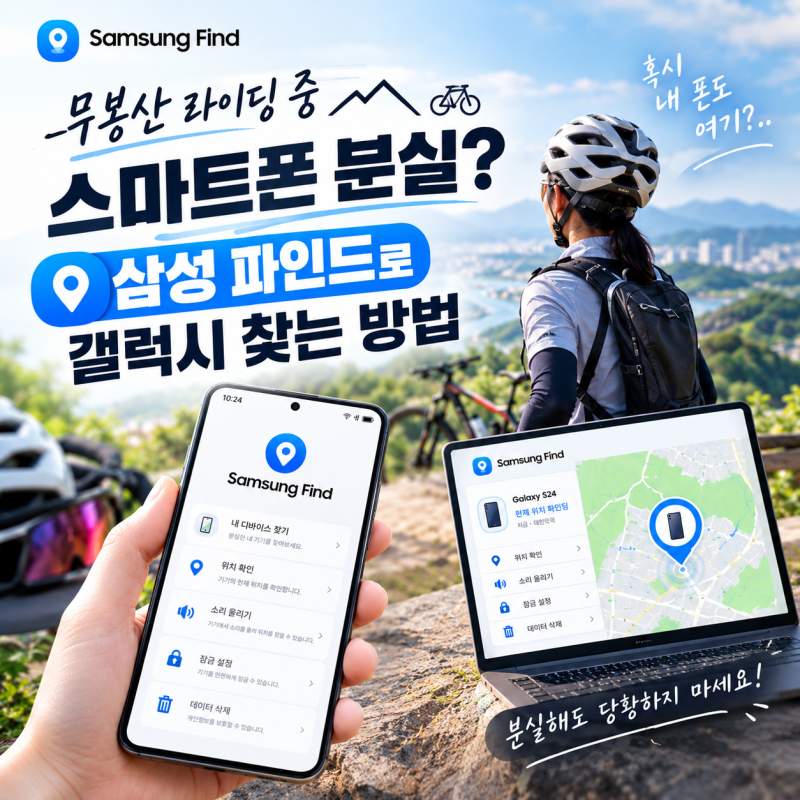 무봉산 라이딩 중 스마트폰 분실? 삼성 파인드로 갤럭시 찾는 방법
