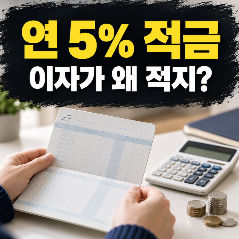 월 50만원씩 모았는데 이자는 13만원대? 연 5% 적금의 계산법