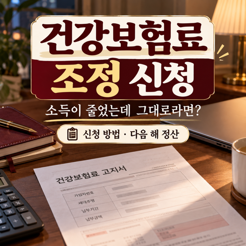 건강보험료 조정 신청｜소득이 줄었는데 보험료가 그대로라면 확인할 것