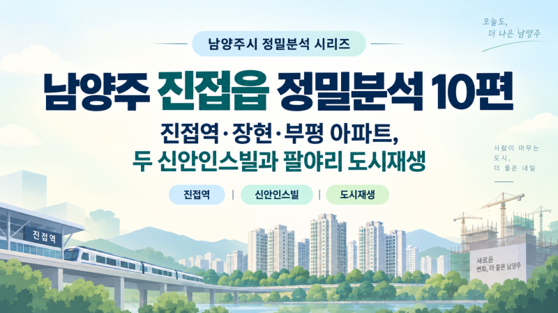 [남양주 진접읍 정밀분석 10편｜진접역·장현·부평 아파트, 두 신안인스빌과 팔야리 도시재....