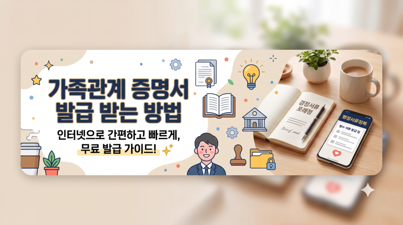 가족관계증명서 인터넷 발급 방법 5단계 총정리 (수수료 무료, 일반·상세 차이점)