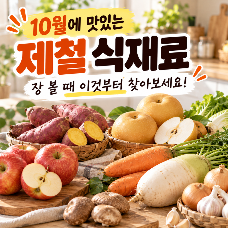 10월에 맛있는 제철 식재료｜장 볼 때 이것부터 찾아보세요