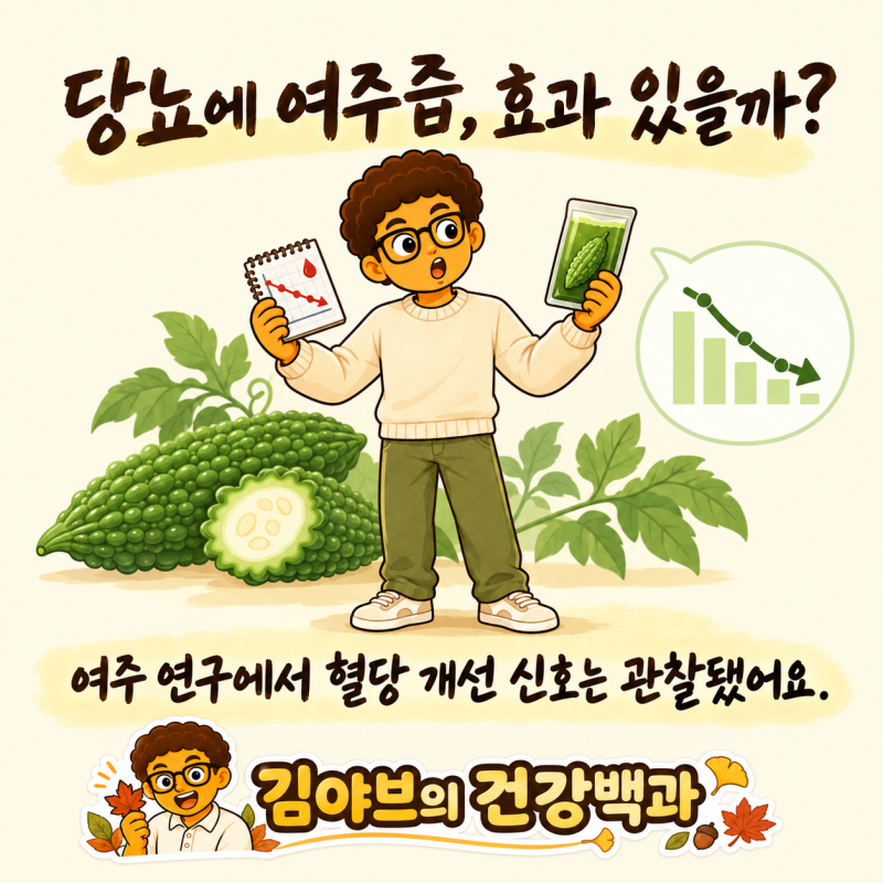 당뇨에 여주즙, 혈당에 효과 있을까? 먹는 법과 주의사항
