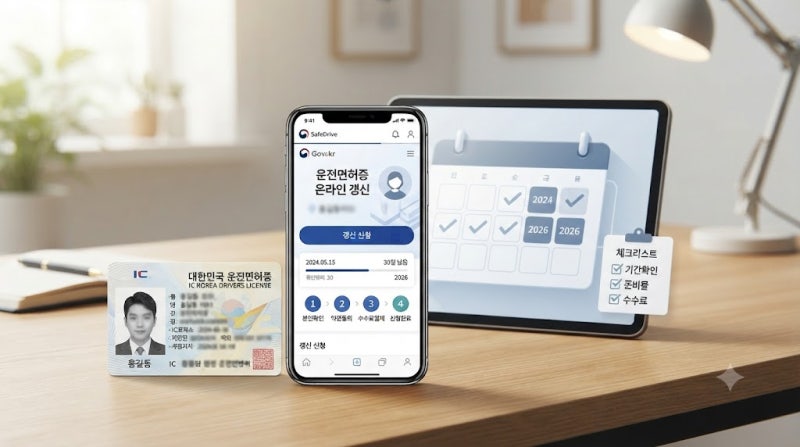 운전면허증 갱신, 지금은 달라졌다는데 온라인 갱신 방법부터 과태료까지